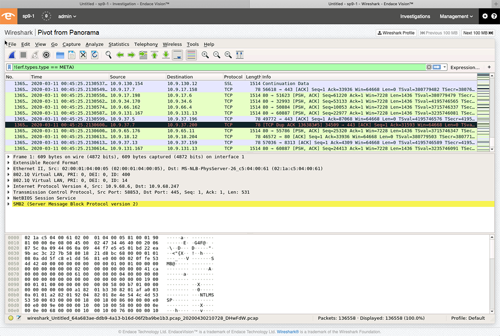 PCAP Analysis in Wireshark